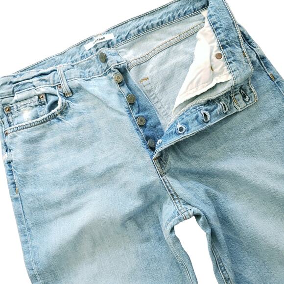 GRLFRND Emily straight leg high waist cropped jeans in Yellow Horizon Sz 30 NEW - Picture 6 of 12